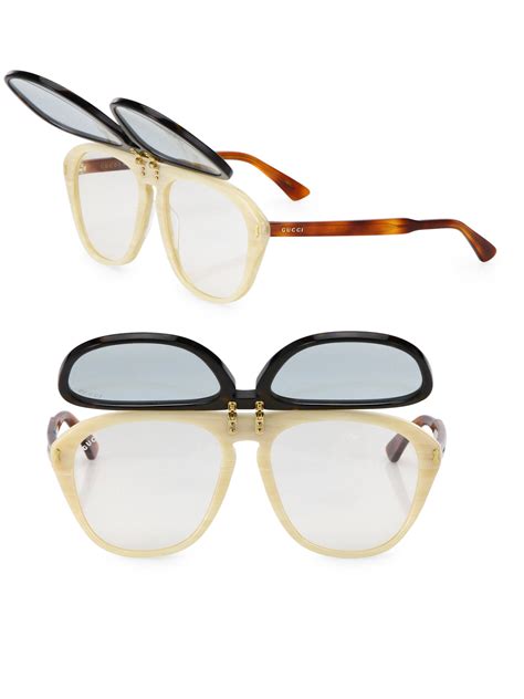 gucci flip top pilot sunglasses|Gucci aviator prescription sunglasses.